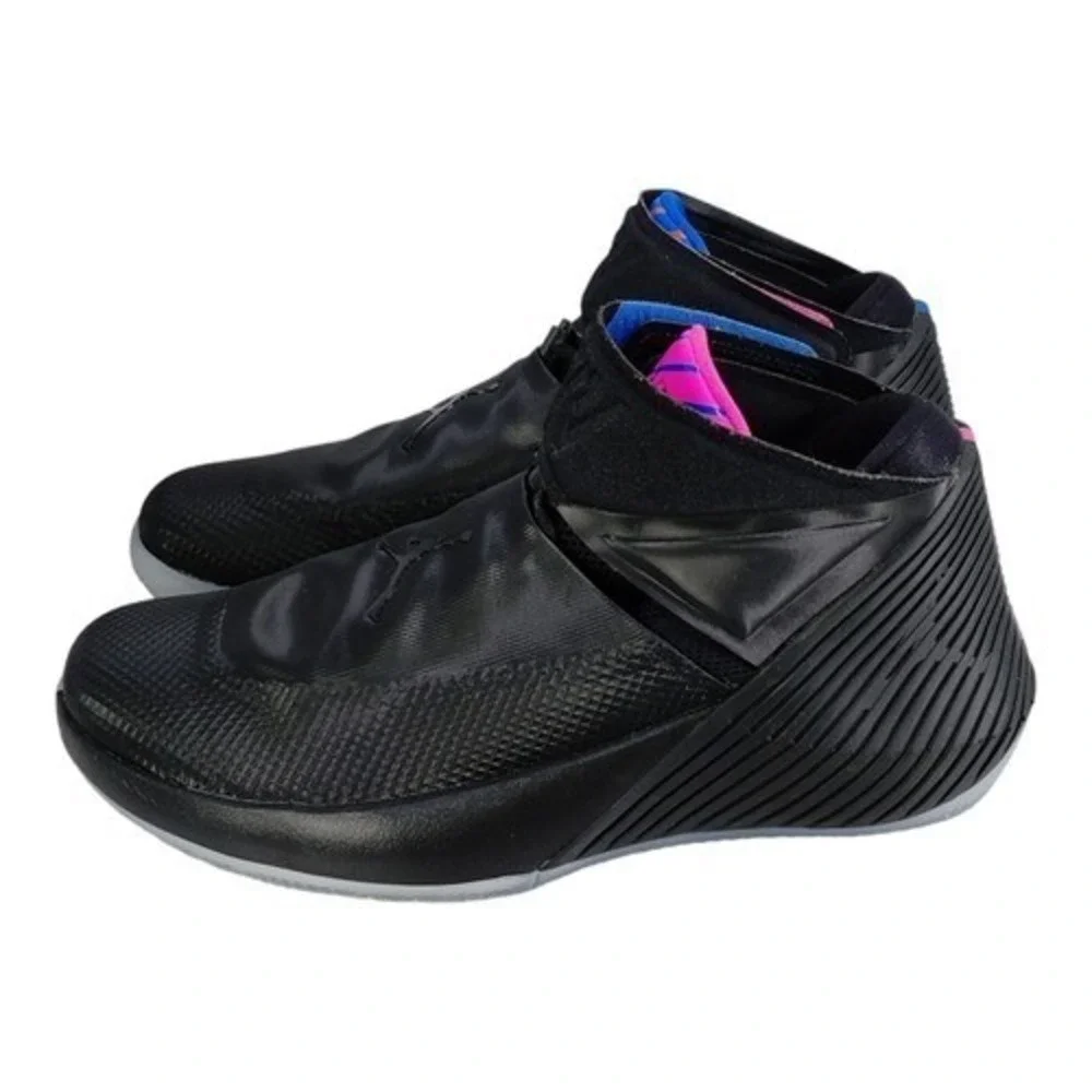 Jordan Mens Sz 9.5 Why Not Zer0.1 Black Pink Blast‎ Signal Blue Basketball Shoes